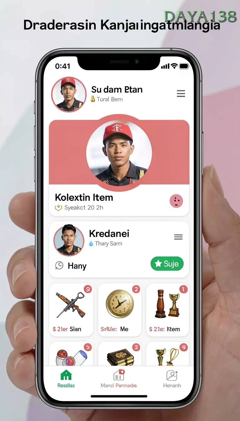 Cuplikan layar KOMEDI77 — menu navigasi