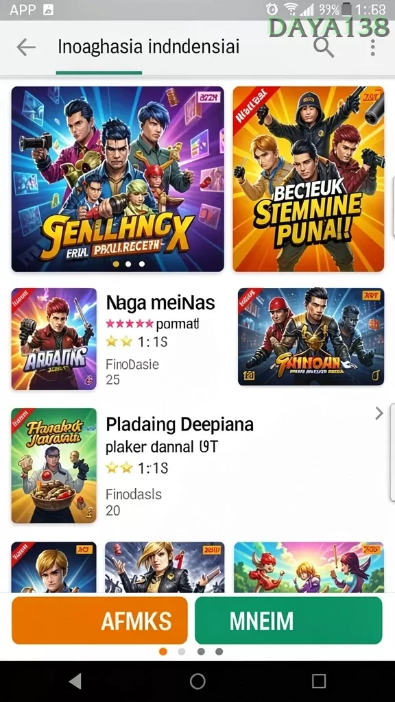 Cuplikan layar ONGWIN — menu navigasi
